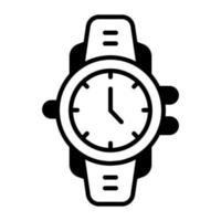 A wristwatch icon design, portable timepiece device vector