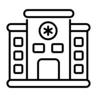 Trendy vector icon of hospital building, medical center