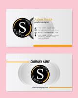 Creative and modern business card template. Elegant luxury clean dark business card. vector