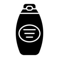 icono de vector de botella de champú bien diseñado en estilo moderno