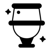 Toilet vector design of flush icon