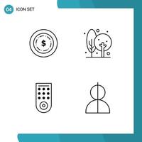 Universal Icon Symbols Group of 4 Modern Filledline Flat Colors of american remote agriculture farming avatar Editable Vector Design Elements