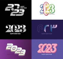 Big Set of 2023 Happy New Year logo text design 2023 number design template vector