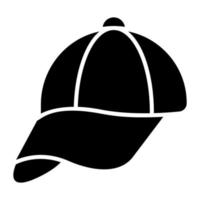 icono de diseño de pozo de gorra p, vector de gorra deportiva