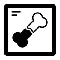 fractured bone showing on x ray vector icon concept of medical checkup