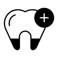 signo médico en los dientes que denota el concepto de salud dental vector