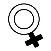 diseño vectorial de símbolo de género, icono de símbolo femenino en estilo moderno vector