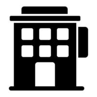 An icon of hotel building in trendy style, premium icon vector