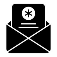 Envelop with medical sign, an amazing icon of medical email vector