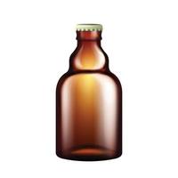 botella rechoncha de cerveza o vector de agua mineral