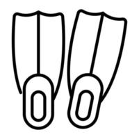 Vector of swim fins in trendy style, icon of diving fins