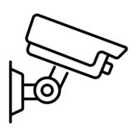 Cctv camera surveillance icon, security camera vector in editable style