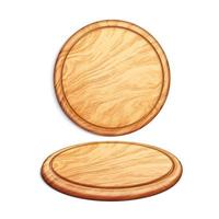 Pizza Board Accessory For Fat Food Set Vector