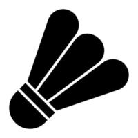 An icon of sports item depicting badminton shuttlecock vector