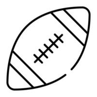 icono de pelota de rugby para uso premium, vector de pelota americana