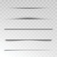 Shadow Effect Of Paper List Border Set Vector