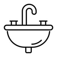 hermoso diseño vectorial de lavabo, accesorio de baño vector