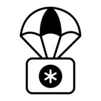 An icon of medical airdrop, editable and easy to use vector