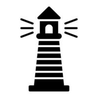 Lighthouse icon in modern style, premium vector of sea navigation