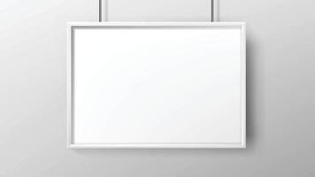 Poster Blank Advertisement Paper With Frame Vector