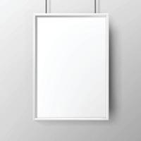 Poster Blank Advertising Paper With Frame Vector