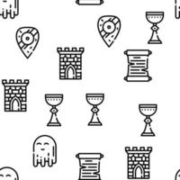 Medieval Middle Age Vector Seamless Pattern