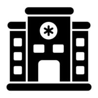 Trendy vector icon of hospital building, medical center