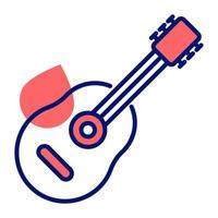 Beautiful vector design of guitar, musical instrument icon