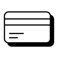 Debit card vector, credit card icon of atm card vector