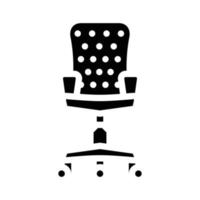 ilustración de vector de icono de glifo de muebles de oficina