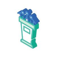 tribune for interview isometric icon vector illustration