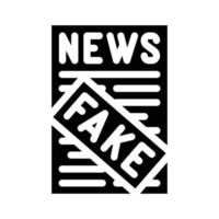 fake news glyph icon vector illustration sign