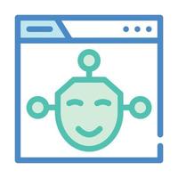 artificial intelligence seo optimization color icon vector illustration