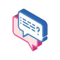 discussion with journalist isometric icon vector illustration