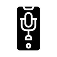 dictaphone phone glyph icon vector illustration sign