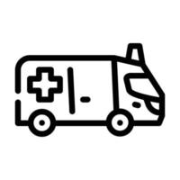 ambulance car line icon vector illustration sign