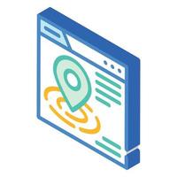 location targeting seo optimization isometric icon vector illustration