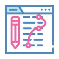 text edit seo optimization color icon vector illustration