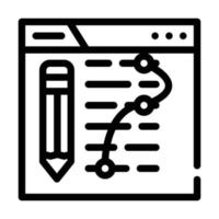 text edit seo optimization line icon vector illustration