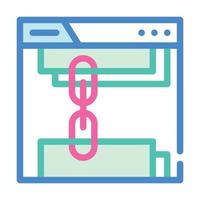 links seo optimization color icon vector illustration
