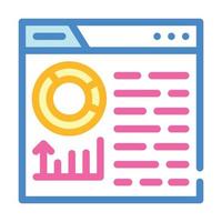 ilustración de vector de icono de color de optimización de seo infográfico