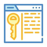 key seo optimization color icon vector illustration