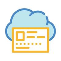 profile account inforamtion cloud storage color icon vector illustration