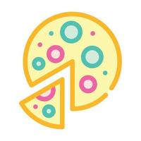 vegan pizza color icon vector symbol illustration