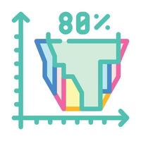 marketing analytics color icon vector flat illustration