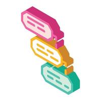 analysis sequence isometric icon vector color illustration