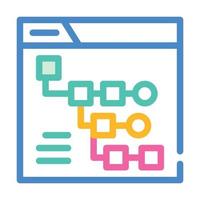 exploratory data analysis color icon vector illustration