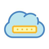 memory cloud storage color icon vector illustration