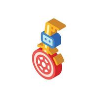 curvimeter measuring equipment isometric icon vector illustration