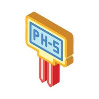 ph meter measuring equipment isometric icon vector illustration